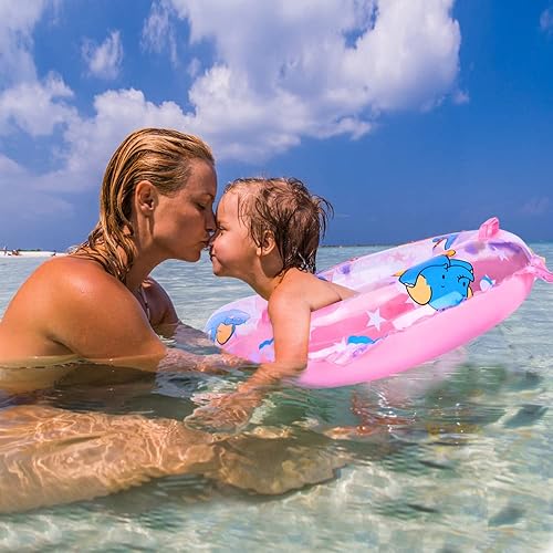 Miniatura 5 de Sealive Flotador de natación para bebé, flotadores para niños pequeños con asiento infantil barco y doble asa, primer anillo de natación para niños,