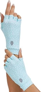 Men's Women's SPF Fingerless Gloves Mittens Sun Protection Unisex Driving Gloves UPF 50+ With Silicone Gel