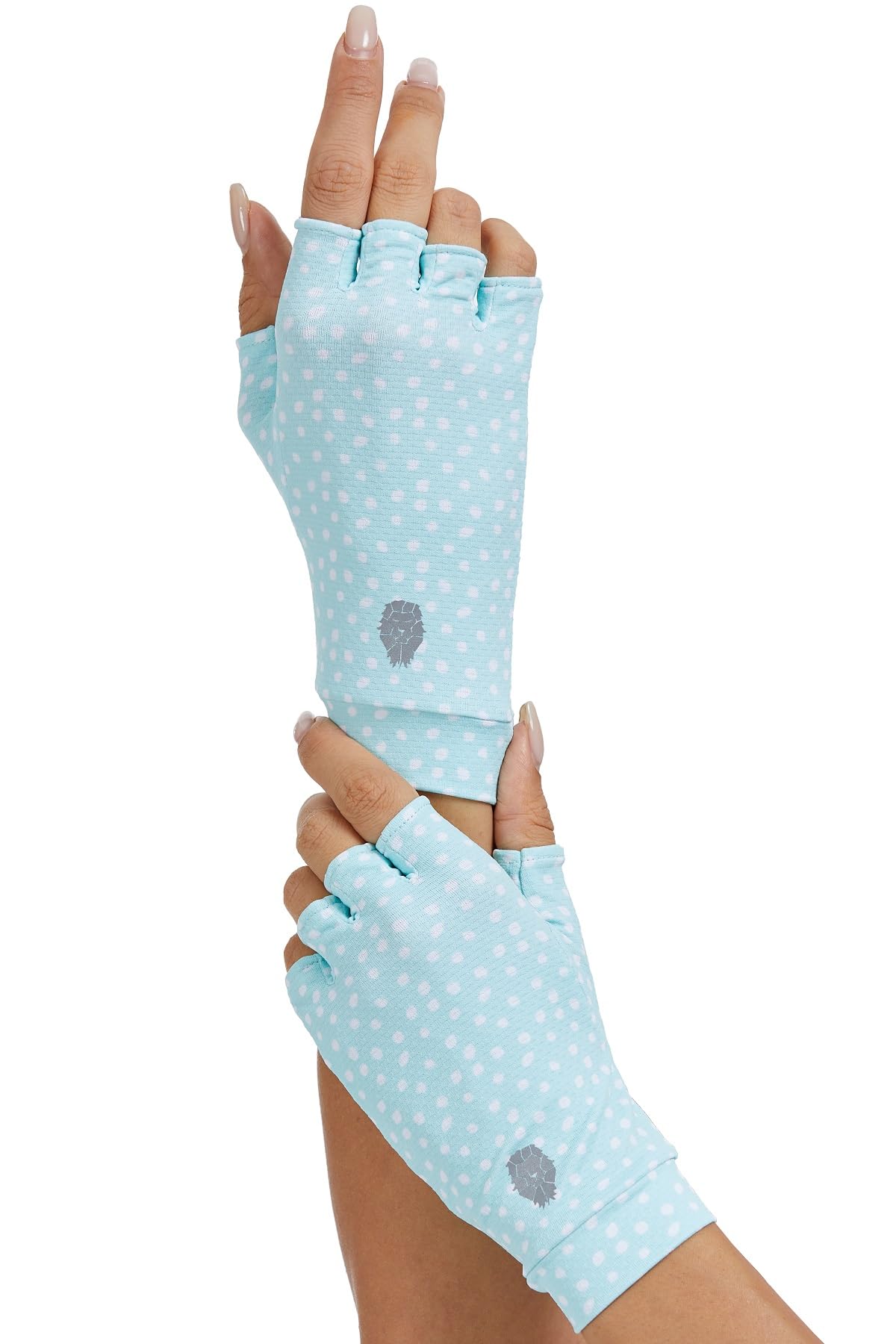 Men's Women's SPF Fingerless Gloves Mittens Sun Protection Unisex Driving Gloves UPF 50+ With Silicone Gel