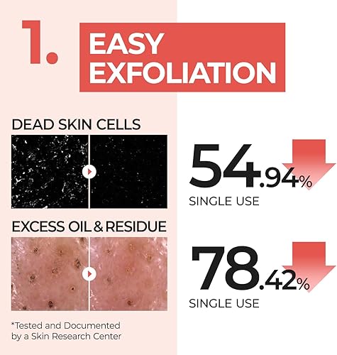 Miniatura 4 de numbuzin Almohadilla de tóner de huevo pelado de poros cero de poros n 4  Exfoliante suave, PHA, LHA, preparación para la piel de maquillaje,