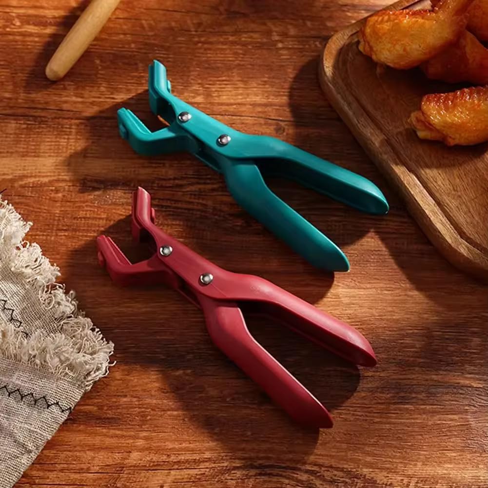 NEW 2026 MODEL Hot Plate Gripper,Multi-purpose Anti-Scald Bowl Holder Clip, Hot Plates Gripper Lifters Tongs,Multi-function Hot Bowl Dish Plate Grippers Clips for Kitchen (Green Red)