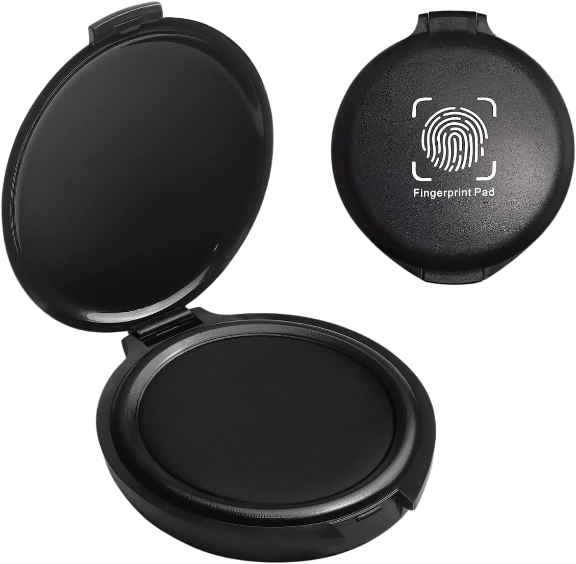 Thumbprint Fingerprint Ink Pad for Notary Supplies – Quick Dry, Non-Toxic & Stain-Free | Black Stamp Pad for ID Cards, Law Enforcement & Application Forms | 1 Pack