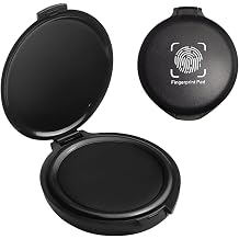 Thumbprint Fingerprint Ink Pad for Notary Supplies Quick Dry, Non-Toxic & Stain-Free | Black Stamp Pad for ID Cards, Law Enforcement & Application Forms | 1 Pack