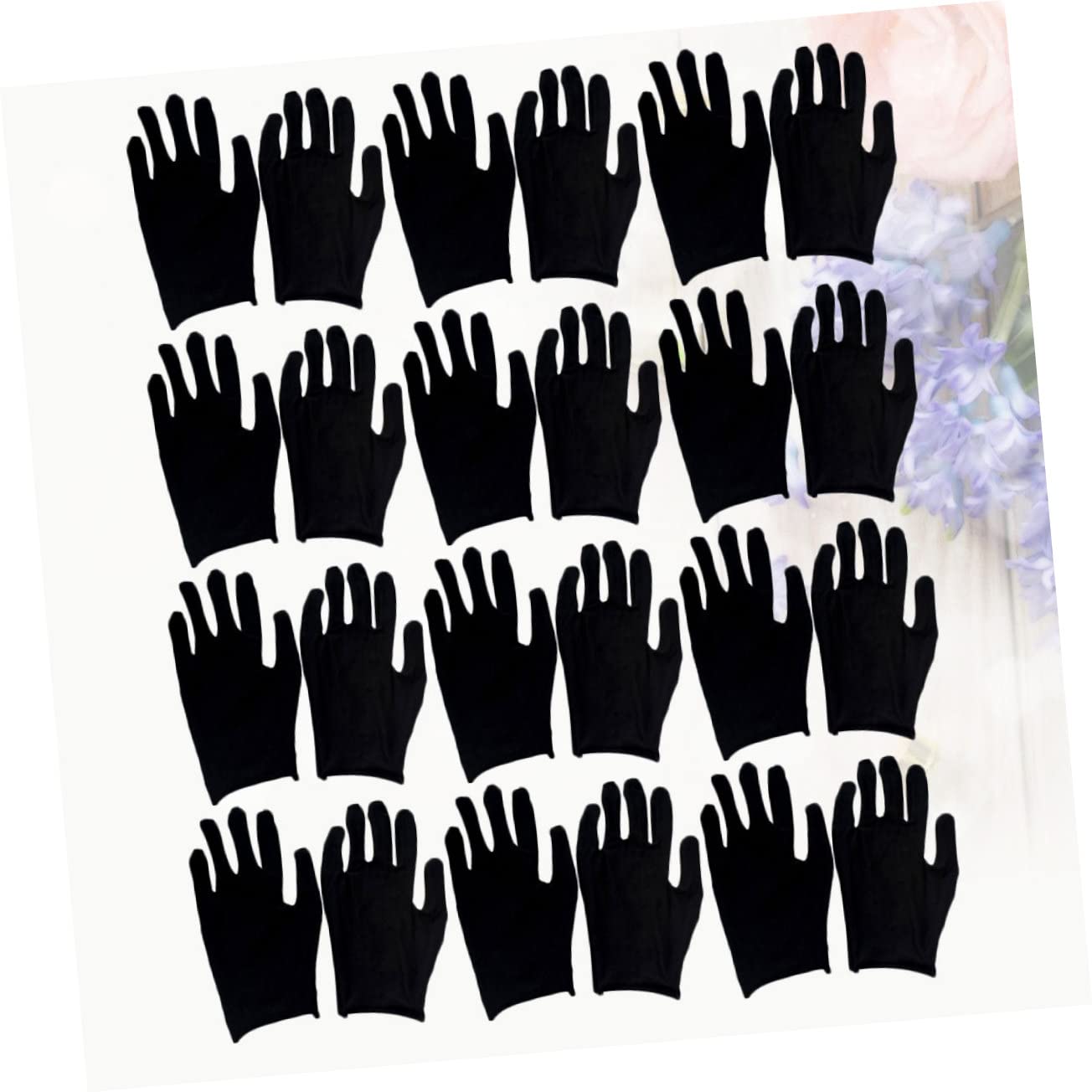 SOIMISS Guantes de Algodón Negro Reforzados, 12 Pares, para Trabajo