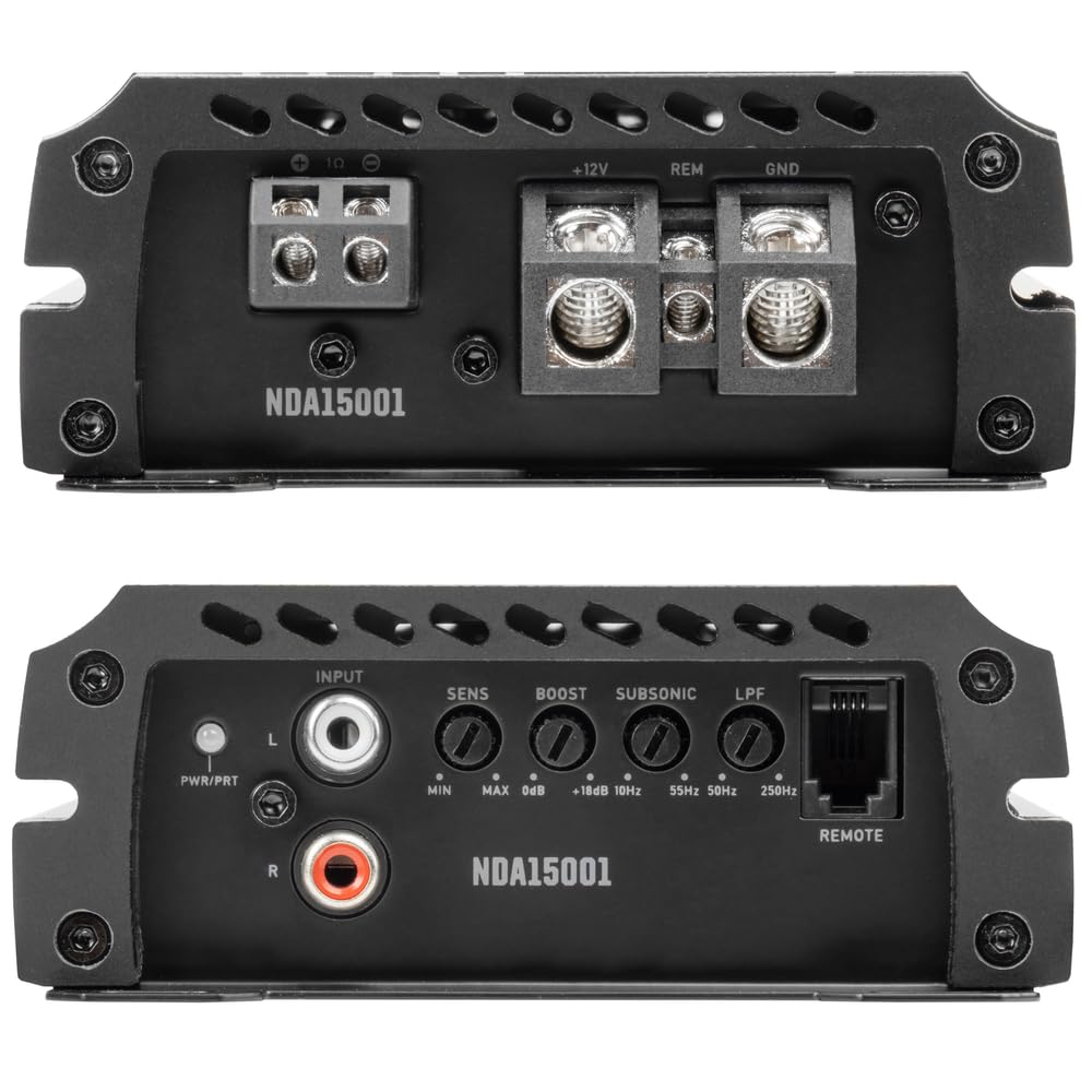 Soundstream RN1.3000D Rubicon Nano Mono Amp – 3000W Peak, 1500W RMS At 1-Ohm – Class D