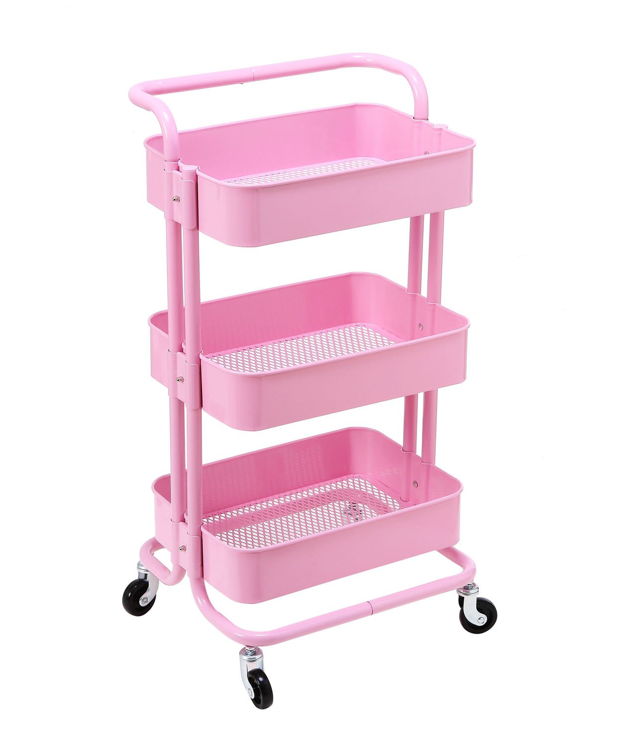 Buy HollyHOME 3 Tier Rolling Cart Metal Utility Cart with Handles, Art