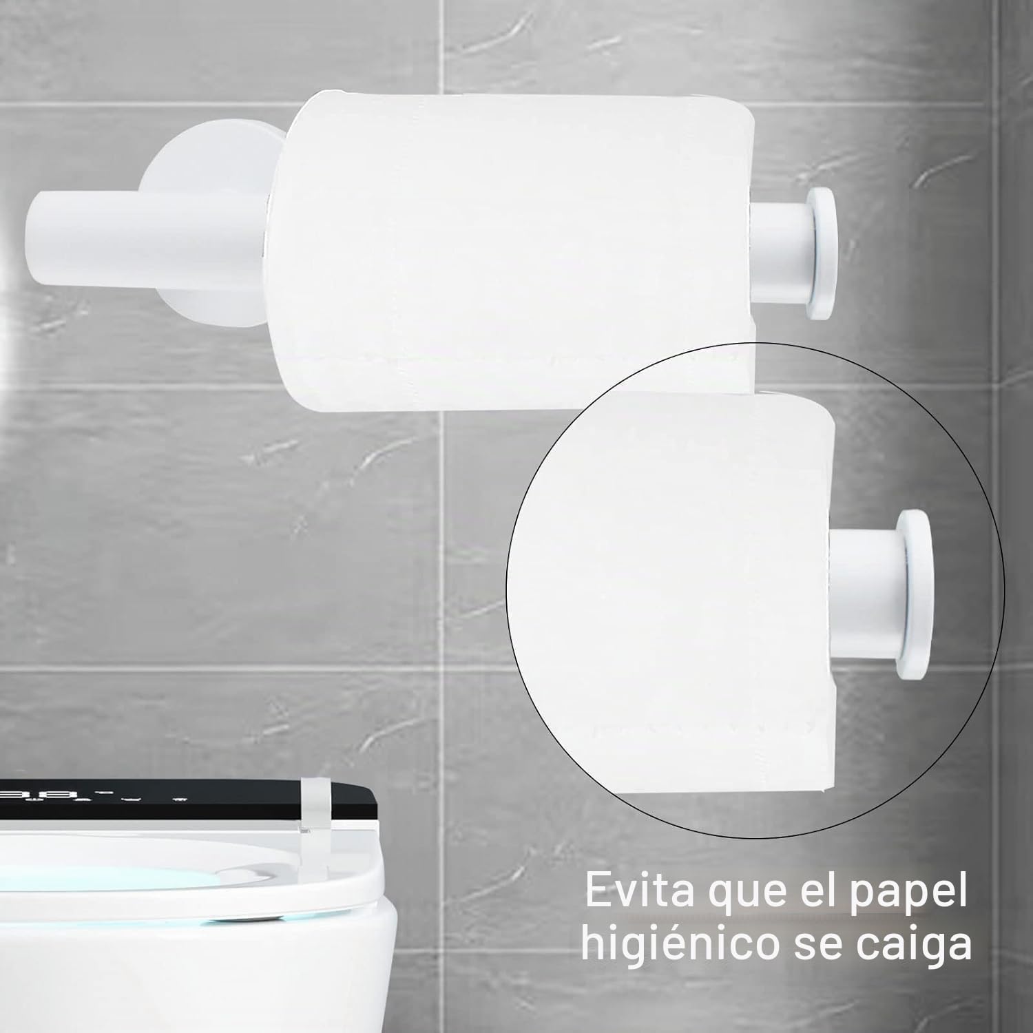 YUET Toallero, juego de accesorios de baño de 3 piezas, juego de hardware de acero inoxidable, montaje en pared, barra de toalla de baño + portarrollos de papel higiénico + toalla, gancho para