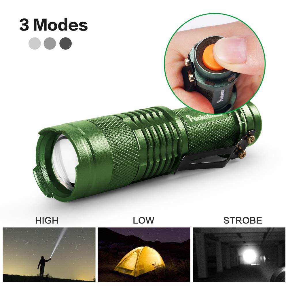 MODOAO LED Flashlight 4 Pack - 2000 Lumens, Zoomable, Waterproof, 5 Modes For Camping & Emergencies - View #8