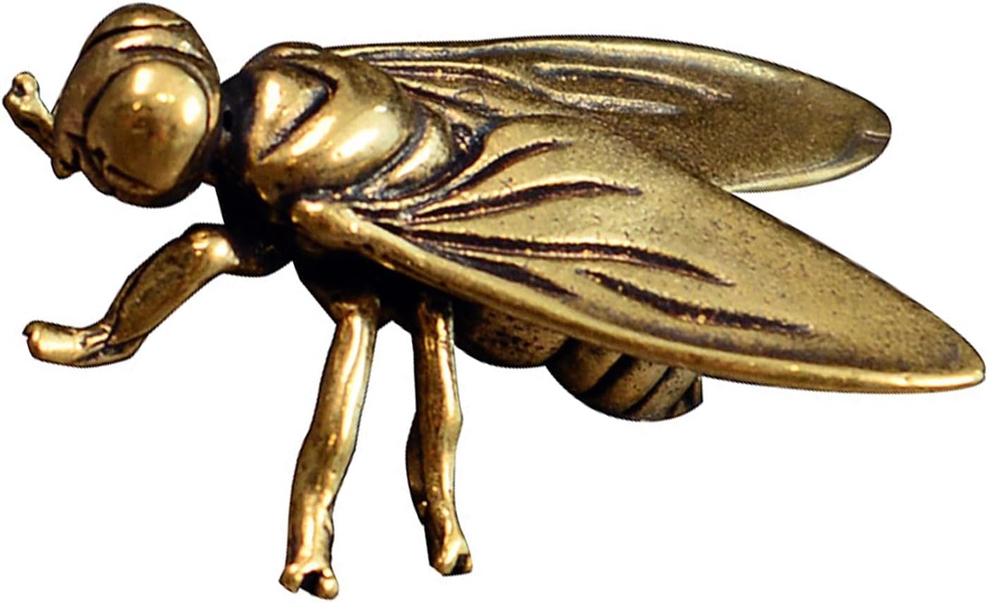 Brass Fly Pendant Detailed Engraving Jewelry for Everyday Wear Vintage Brass Pendant Artistic Jewelry Accessory