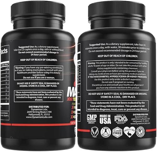 Mantfup Dynamismlabs T Booster And No Bundle - Test Booster And Nitric Oxide (2 Bottles) #TOP2