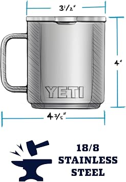YETI Rambler 10 oz Stackable Mug, Vacuum Insulated, Stainless Steel with MagSlider Lid, Agave Teal