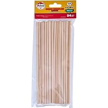Mileo Ah ap  ubuk, Yuvarlak 5 x 200 mm, Naturel, 24 Adet