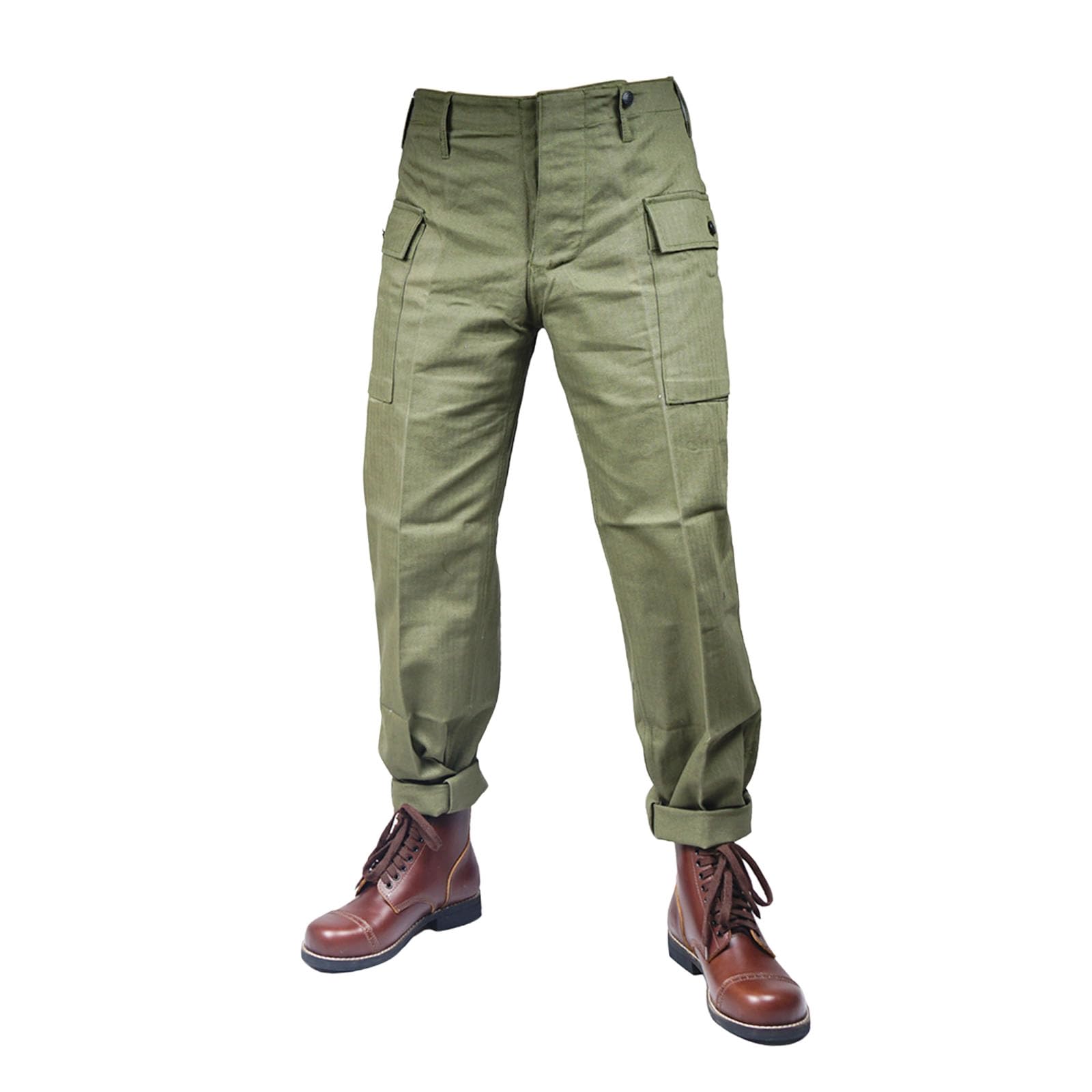 Men Pants American HBT Army Outdoor Casual Pants Replica WW2 US Army (32)
