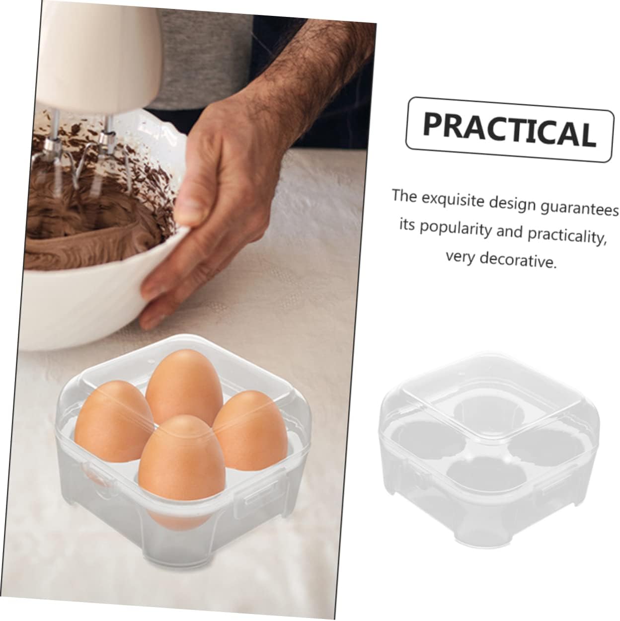 DOITOOL 8pcs Containers for Refrigerator Portable Holder Separate for Kitchen Camping Picnics Securely Stores Lightweight Storage Box