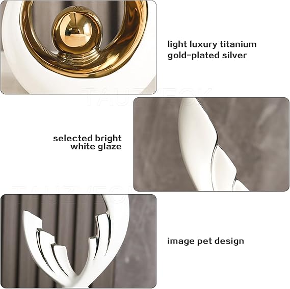Modern Ceramic Sculpture Decoration Office Decoration Windowsill Home Table Decoration Living Room Orange