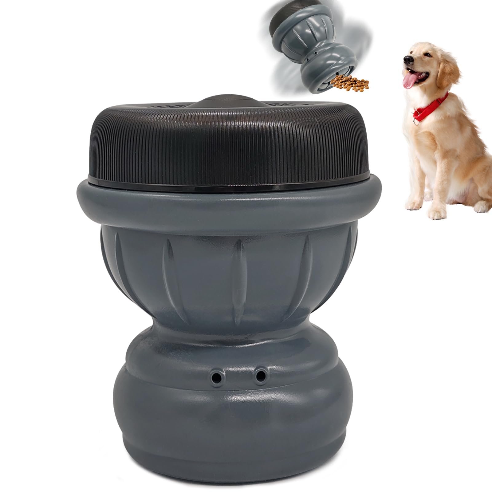 Giocattolo interattivo da masticare per cani, con tecnologia di auto-pausa in ABS, giocattolo da masticare per cani, dispenser per masticatori aggressivi per cani di piccola o media taglia