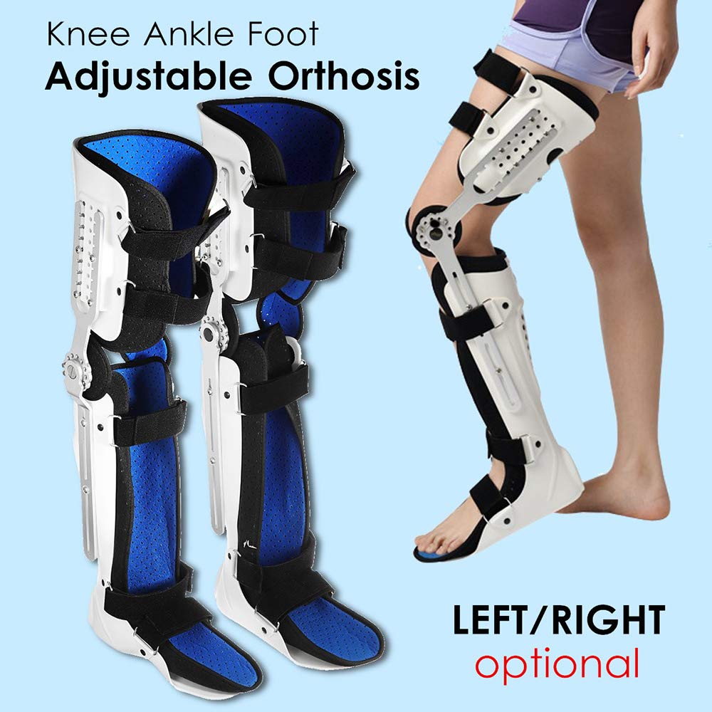 Soporte De Rodilla con Bisagra, Ortesis De Rodilla, Estabilizador De Articulación, Rodillera con Bisagra, Férula De Protección Fija para Fracturas, Protector De Pierna, S（Left）