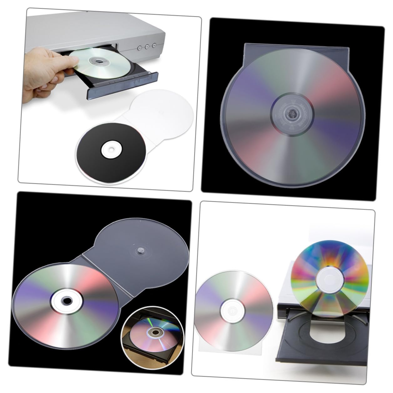 Hohopeti Custodia Trasparente per CD e Dvd in Plastica 50 Pezzi, Resistente e Protettiva Design Salvaspazio per Organizzazione e Prevenzione Polvere
