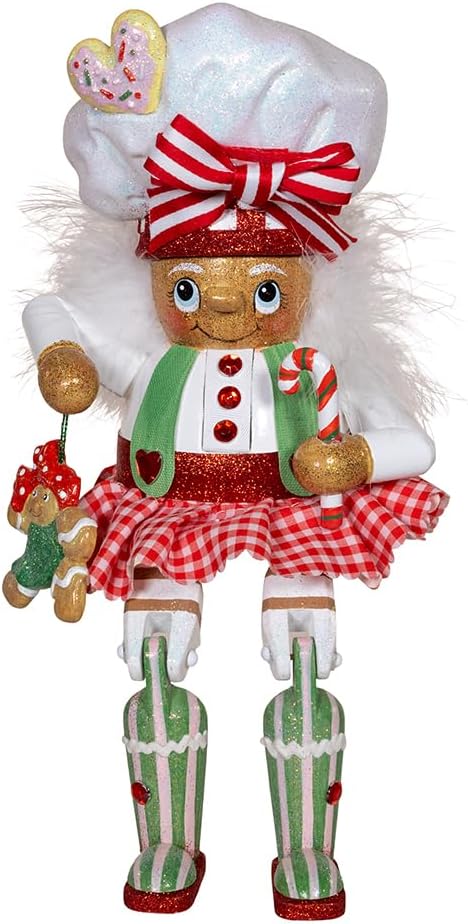 Kurt Adler 11-inch Hollywood Nutcracker™ Gingerbread Baker Girl Shelf Sitter Nutcracker