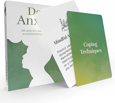 metaFox Dear Anxiety Therapy and Coaching Tool for Mindfulness, Emotion Coaching & Difficult Conversations | 60 Feelings & Self Reflection Cards for Anxiety Relief, Emotional Intelligence & Stress