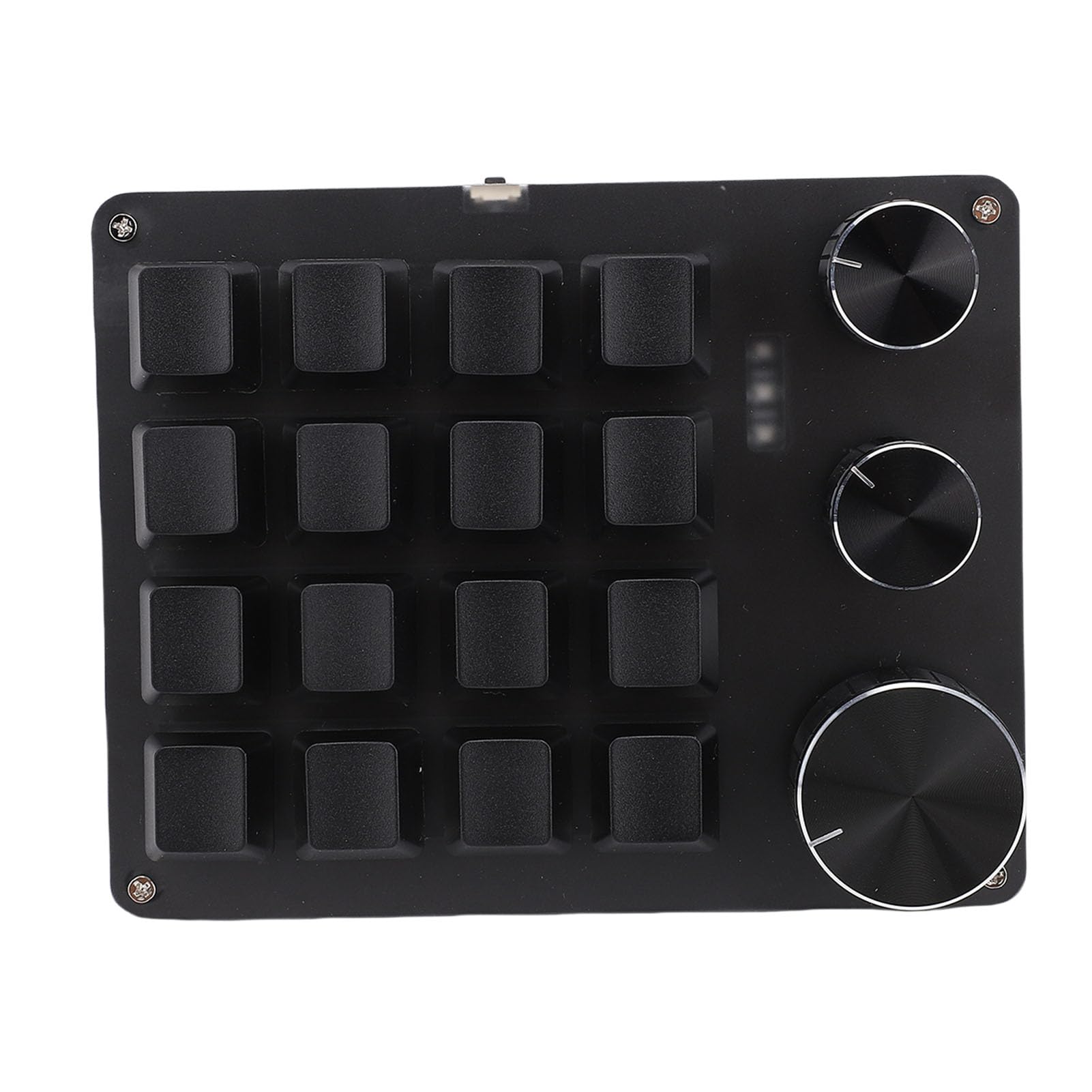 Clavier personnalisé Macro Pad Programmable 16 Touches Filaire Petit Clavier de Jeu Mécanique pour Copier-Coller des Graphiques PS (Noire)