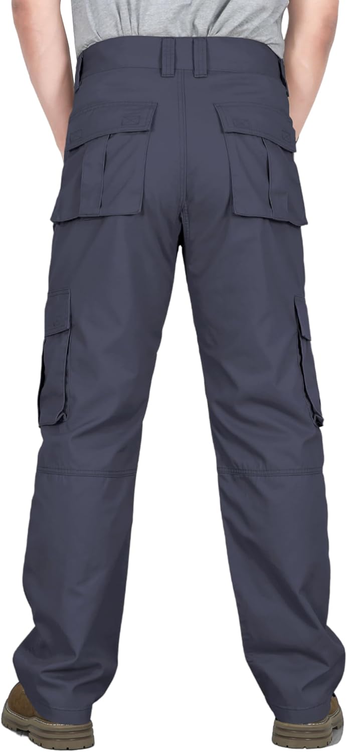 BOCOMAL FR Pants for Men Cargo Pockets Flame Resistant/Fire Retardant Elastic Waist Water & Oil Repellent Finish - Image 6