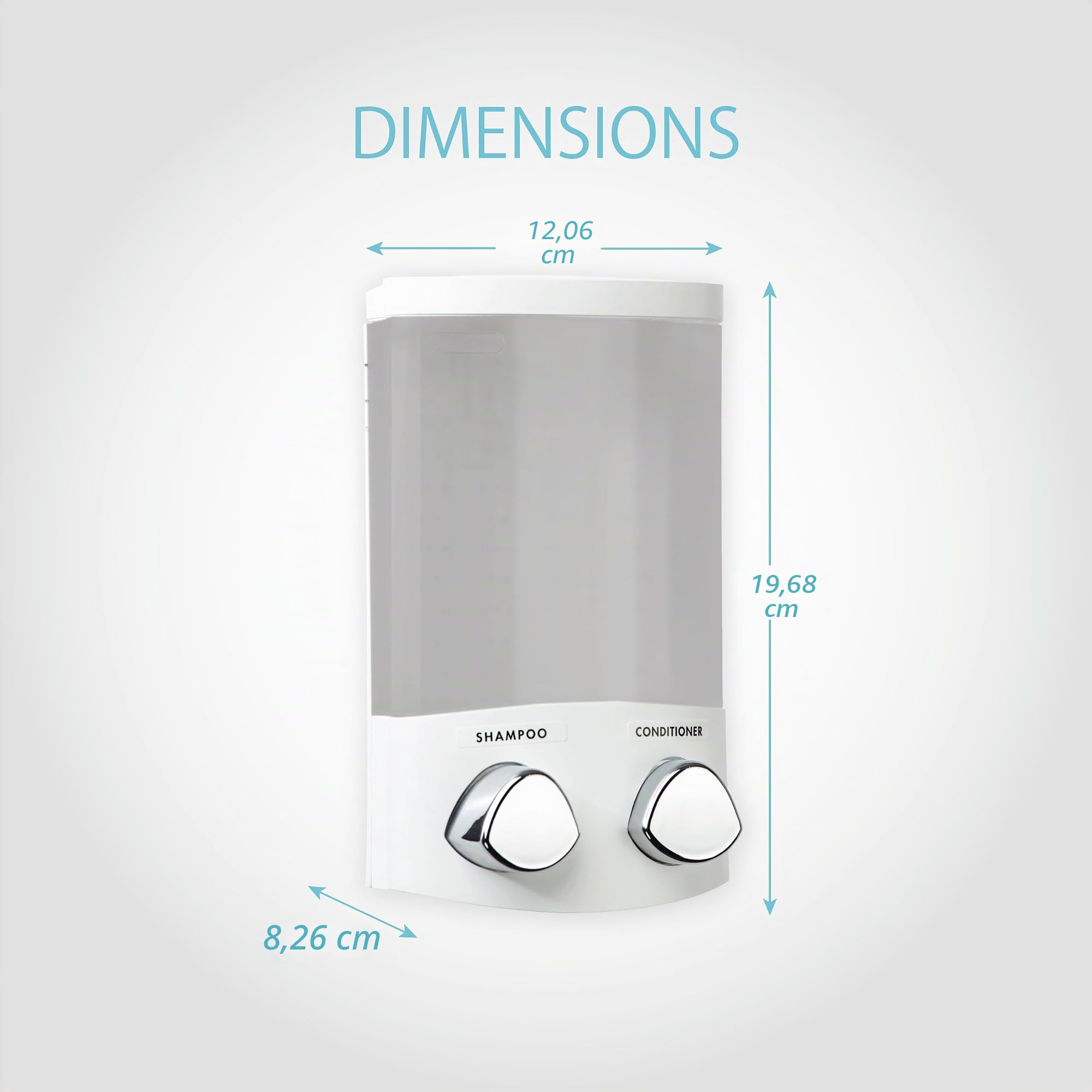 Better Living Distributeur de Savon Triple, chromé, Blanc, 2-Chamber