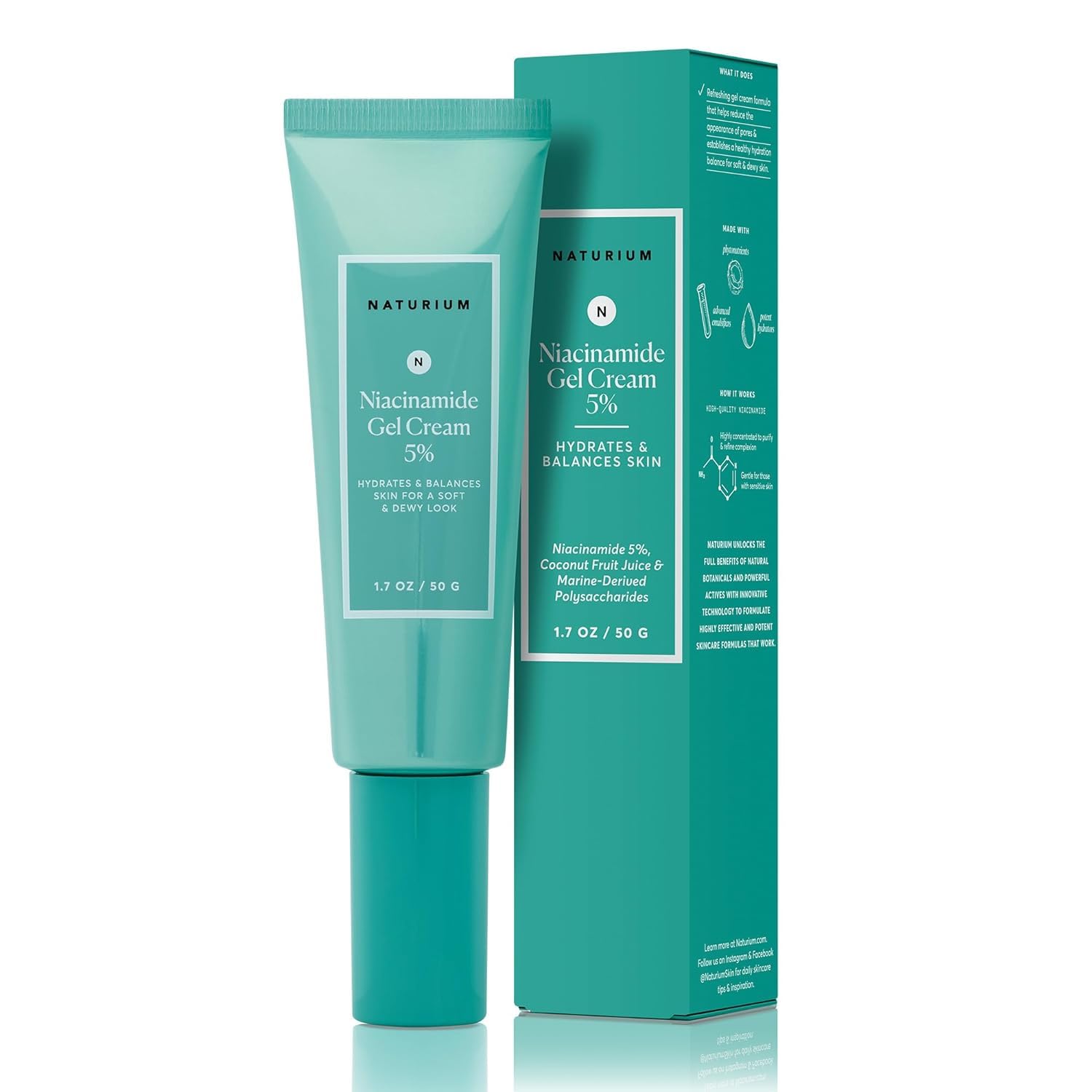 Niacinamide Gel Cream 5%, Face Moisturizer & Hydrating Skin Care for Healthier-Looking Dewy Skin, 1.7 oz