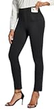 IUGA Stretchy Work Pants Women Pull On Skinny Ponte Dress Pants Slim Fit Office Teacher Business Casual Outfits with Pockets