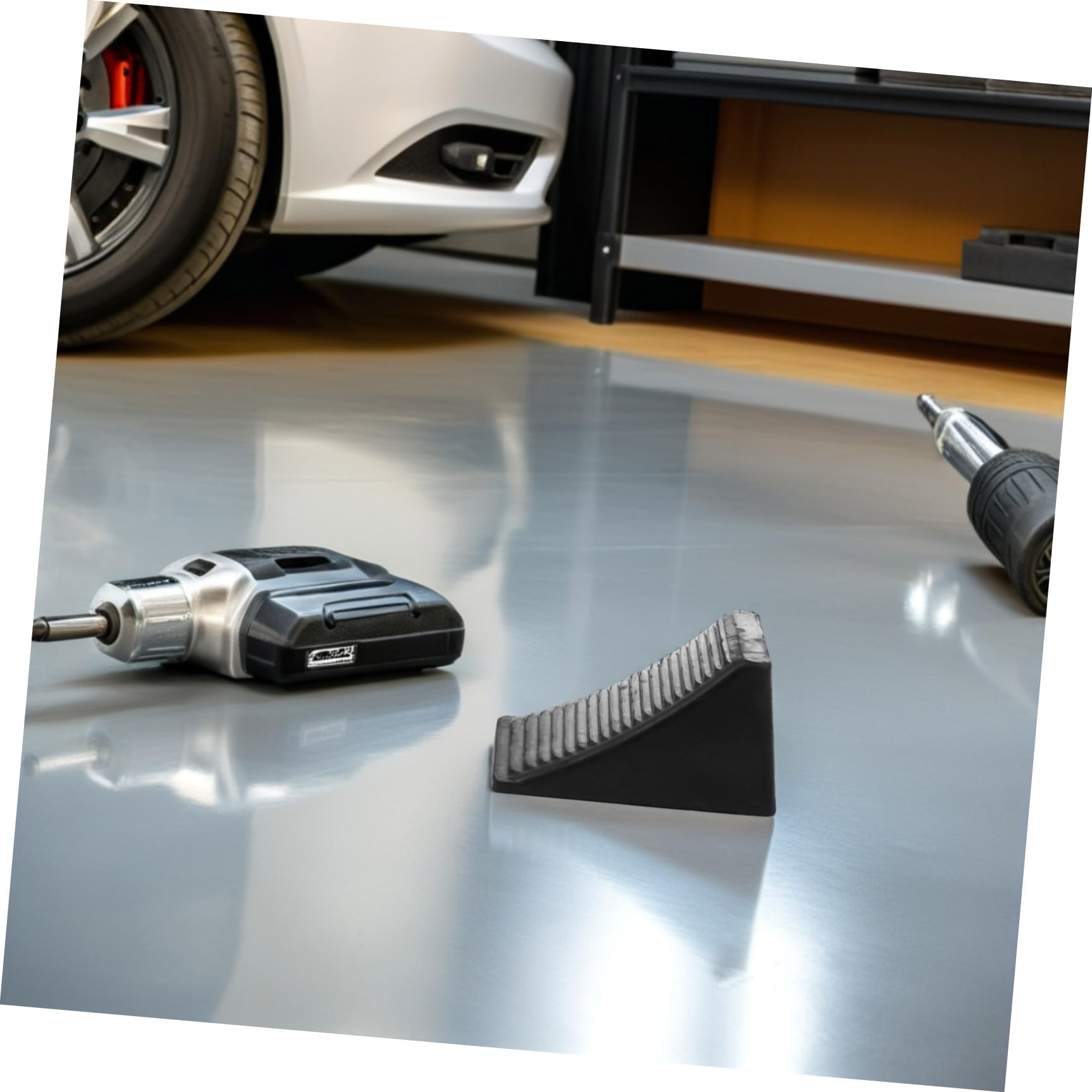BESTYASH Unterlegkeile Schwarz 2 Stück aus Solidem Gummi rutschfest und Robust Praktische Radkeile für Anhänger und LKW für Reifenachsen für Sichere Parkposition