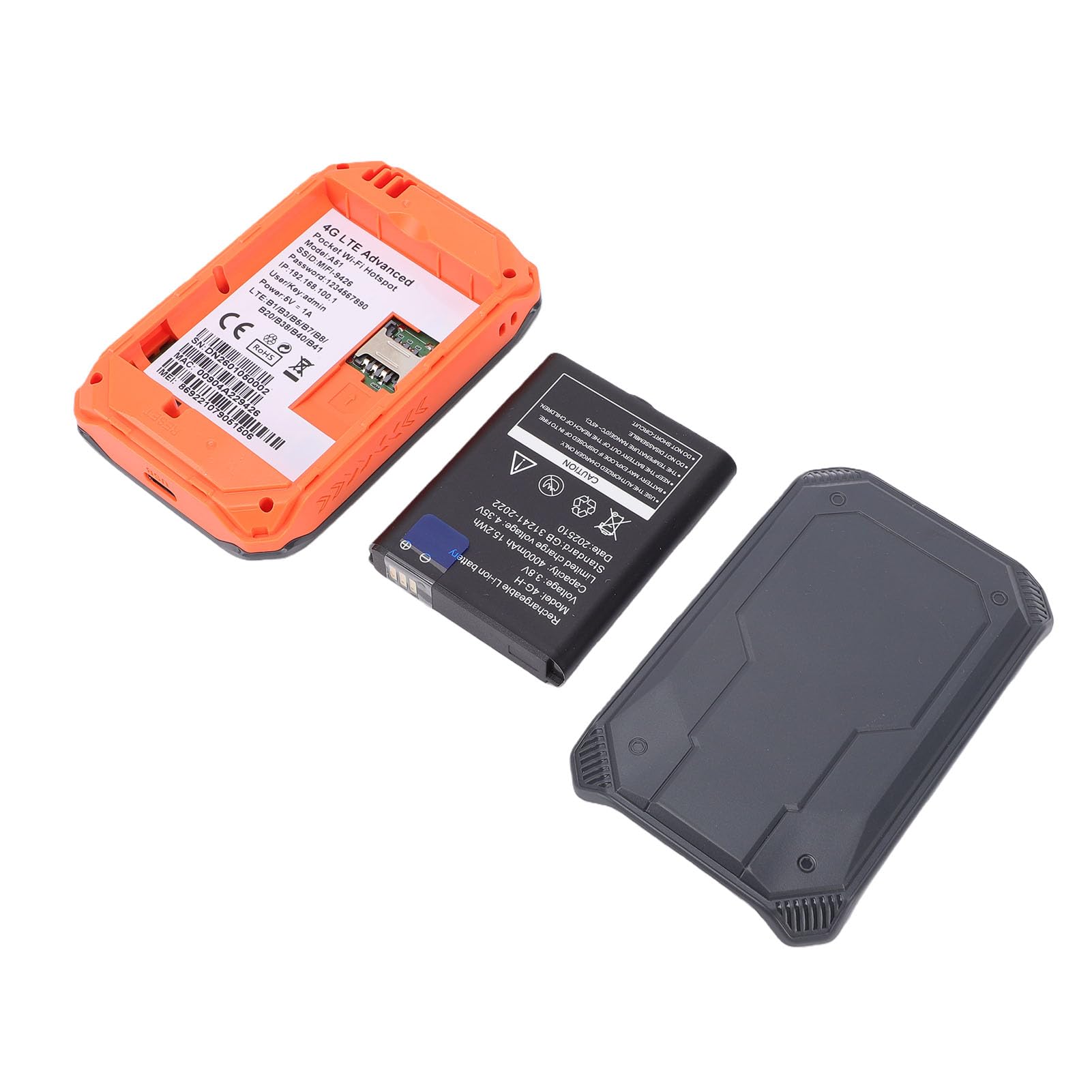Cryfokt 4G Portable WiFi Hotspot Router with LCD Display and 4000mAh