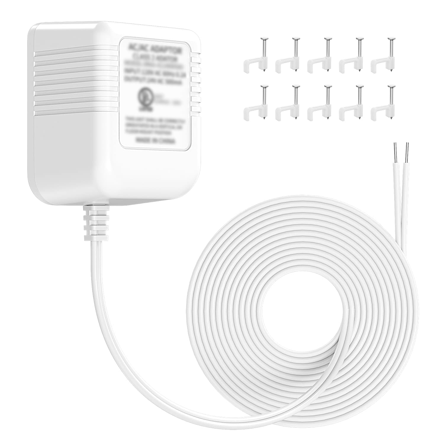 Product image of BENSN 24V 500mA AC Transformer, C Wire Power Adapter Compatible with Honeywell Nest Ecobee Sensi Thermostat Ring 1 Video Doorbell Wyze Doorbell Power Supply UL Listed, Cable Length 8M