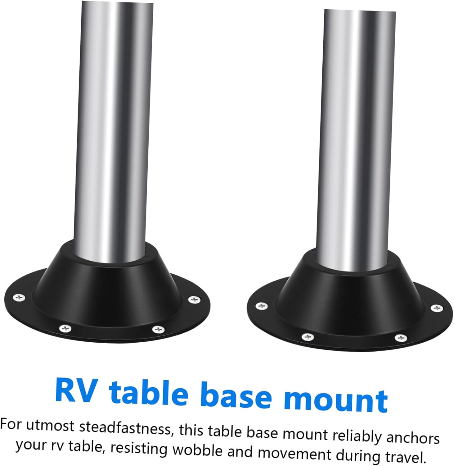 2Pcs Rv Table Base Mount Camper Table Base with Sleek Finish Space Saving Design Secure Mounting for Rvs and Campers Versatile and Compact Table Leg Base for Minimalist
