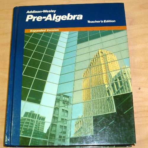 Addison-Wesley pre-algebra 0201297361 Book Cover