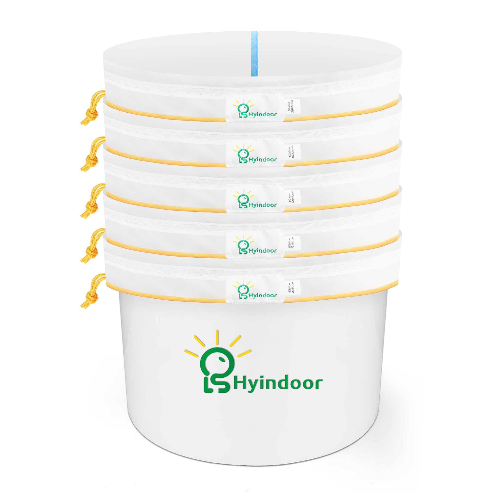 Hyindoor Bubble Bags 5 Gallon Mesh Bags for Hash Making with Filter and Storage Bag