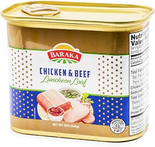 Baraka's Chicken & Beef Luncheon Loaf, 100% Halal,12oz.