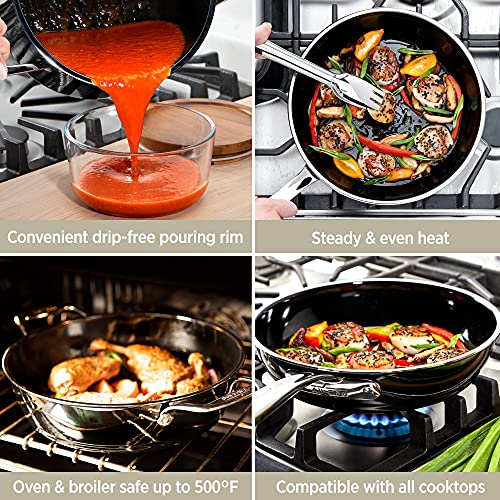 All-Clad Fusiontec Natural Ceramic With Steel Core Skillet, 9.5 Inch, Onyx #TOP1