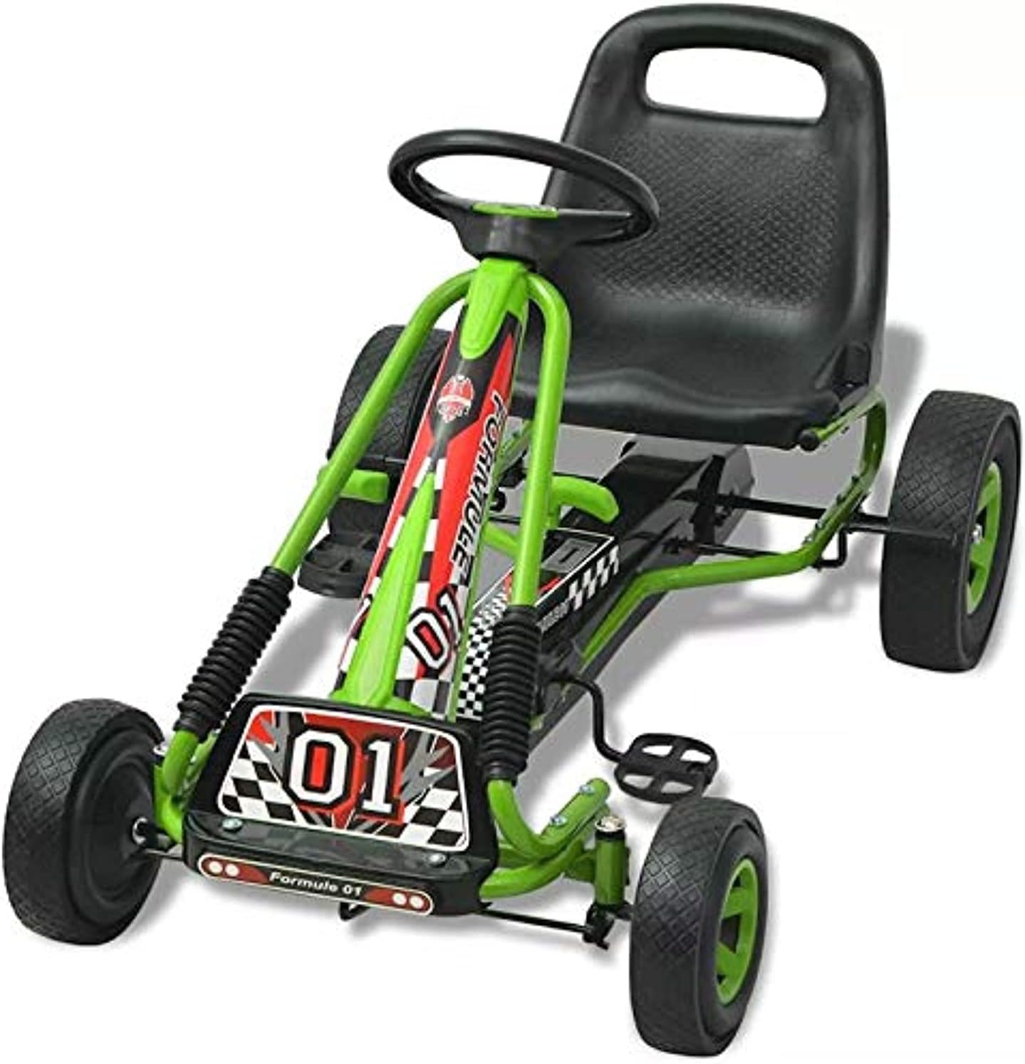 Go Kart Kids Ride On Pedal Car, Green, W15-Green-D