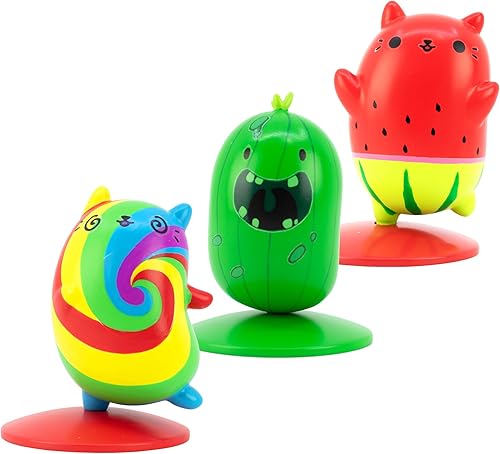 Miniatura 1 de Cats vs Pickles Paquete de 3 mini figuras  Mini figuras para niños  Figuras de animales pequeños  Juguetes de plástico para niños y adultos  Figuras