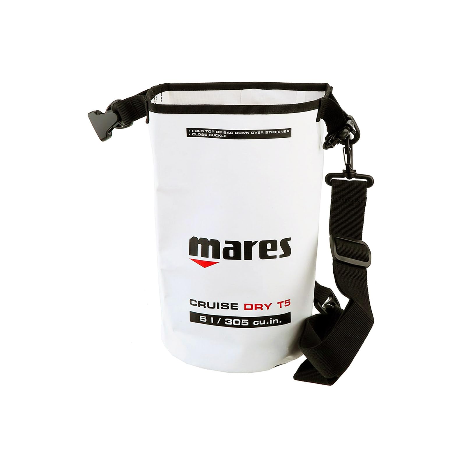 Mares Cruise Dry T5 White Diving Equipment Bag | 5L Tubular Waterproof Sack for Water Sports & Outdoor Activities