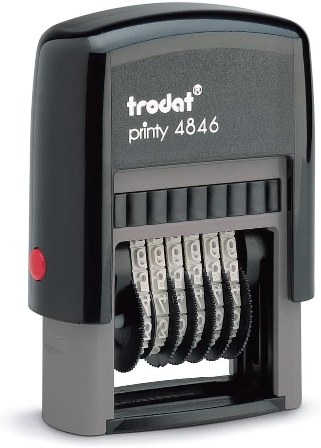 Printy 4846 Self-Inking 6 Band Number Stamp