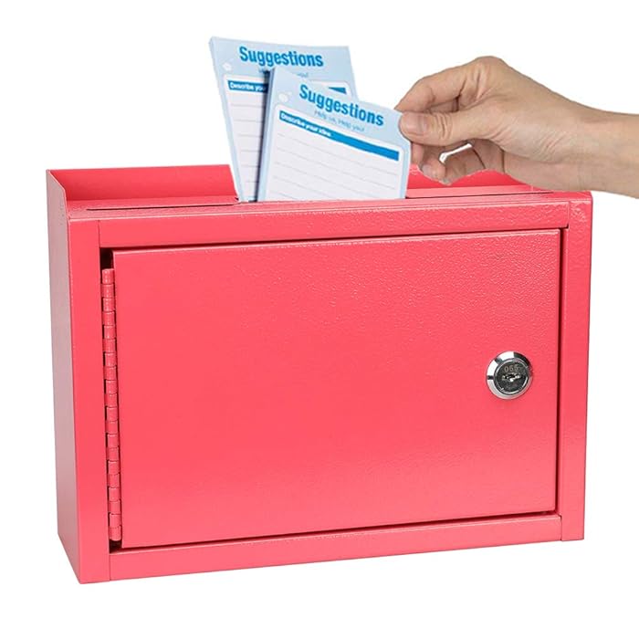 Buy Kyodoled Suggestion Box,Locking Mailbox, Key Drop Box, Wall Mounted