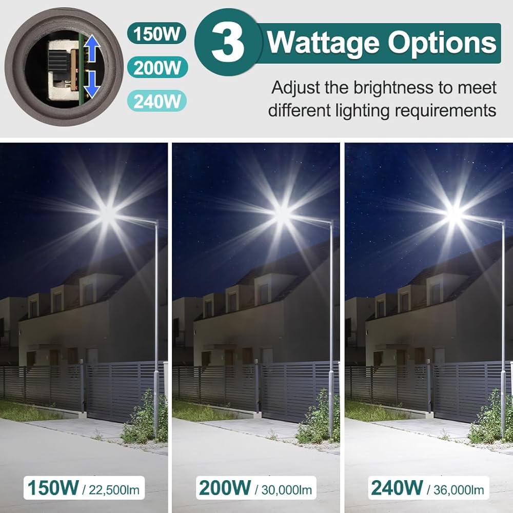 kadision LED Parking Lot Light 240W/200W/150W Adjustable