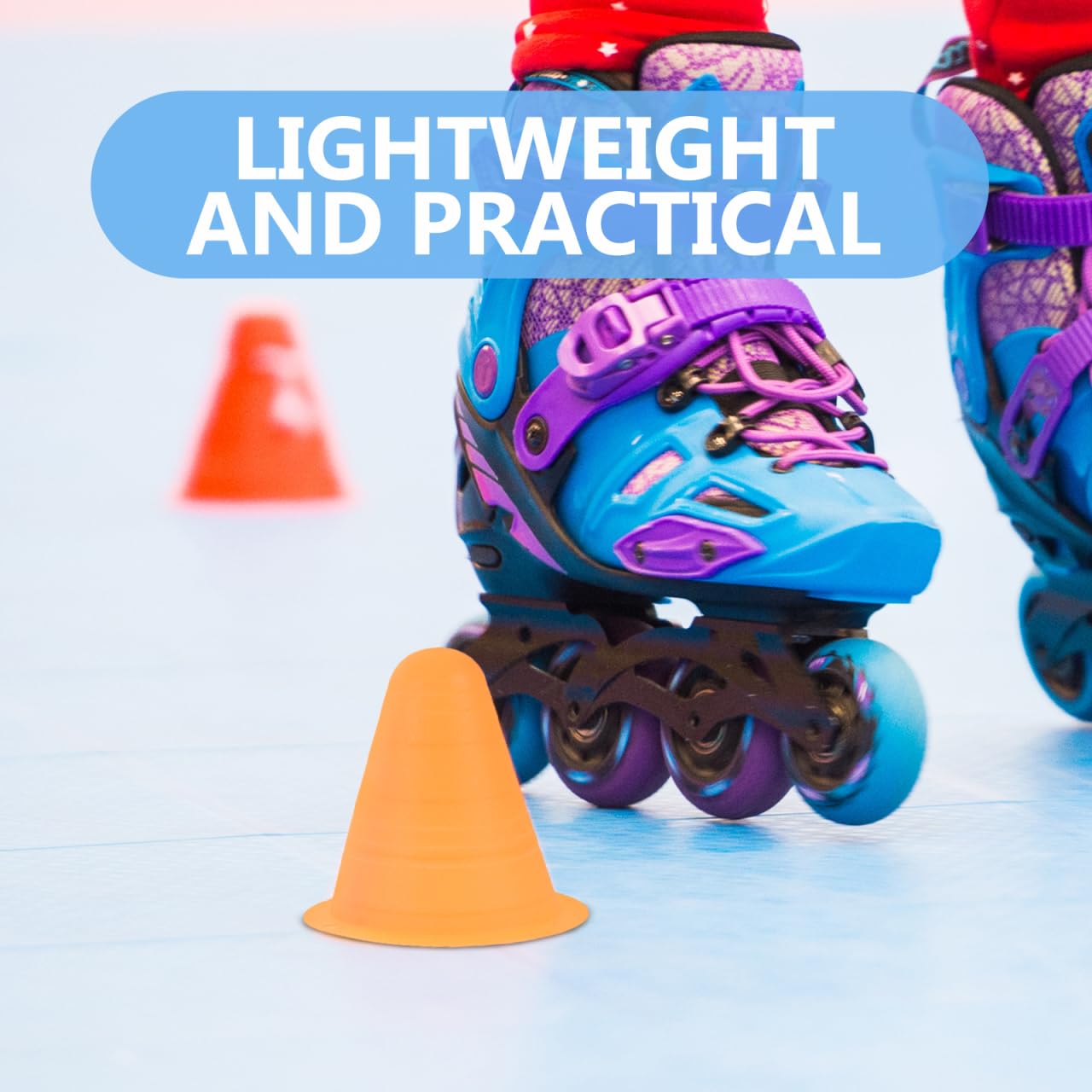 POPETPOP 12 PièCes CôNes D'Agilité Empilables Plastiques LéGers pour Enfants Mini CôNes De Football Et Patinage Roller Exercices De DextéRité Et EntraîNement Sportif