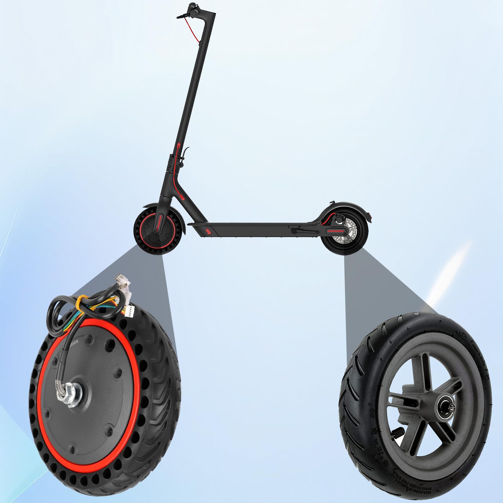 Moteur de moyeu de scooter électrique 36 V 350 W pour Xiaomi M365 Pro Pro2, 8,5", moteur de moyeu sans balais pour Xiaomi Pro Pro2, remplacement des roues motrices