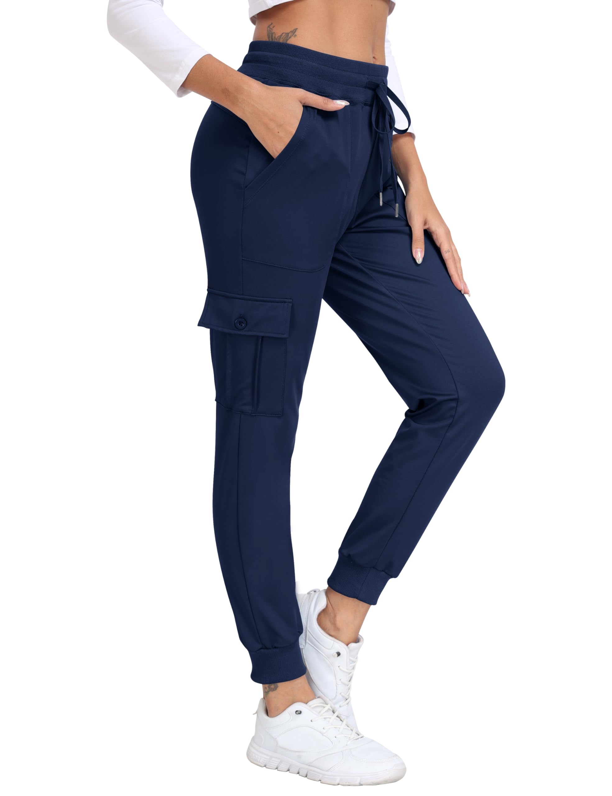 JINSHI Pantaloni Cargo Donna Pantaloni Tuta Fodera in Micropile Caldi Sportivi Felpa Jogger Invernali con Grandi Tasche