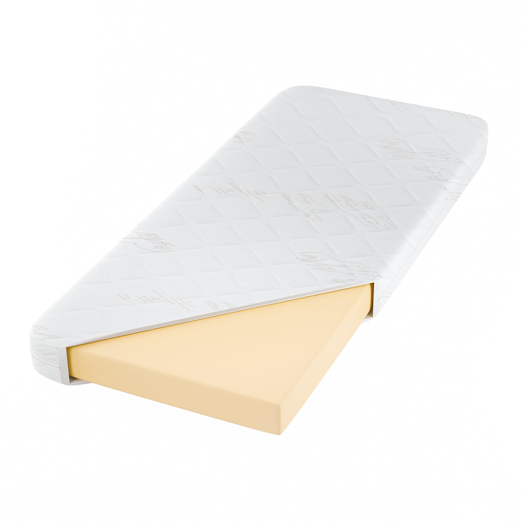 N01 Materasso per letto estraibile 120x192, Materassi in schiuma ad alta resilienza 30 kg/m3, Ipoallergenico, Perfetto adattamento alla forma del corpo, Lana di alpaca di alta qualità