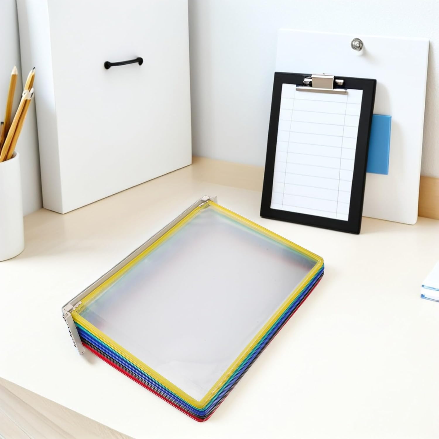 Tofficu 磁気文書陳列ラック デスクファイルホルダー ファイルフォルダーオーガナイザー リファレンス表示システム オフィスドキ