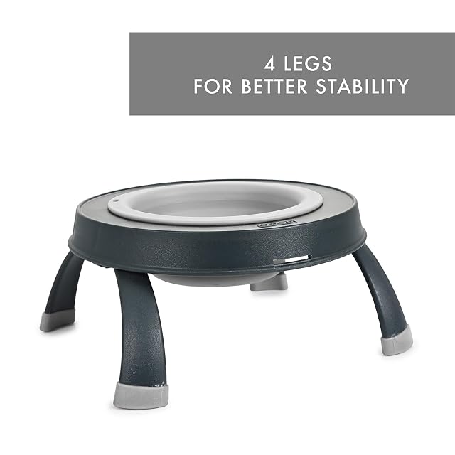 Foto 3 de 7 de Dexas Pets - Comedero Elevado Individual para Mascotas/Cuenco para Mascotas, Capacidad de I.5 Taza, Gris…