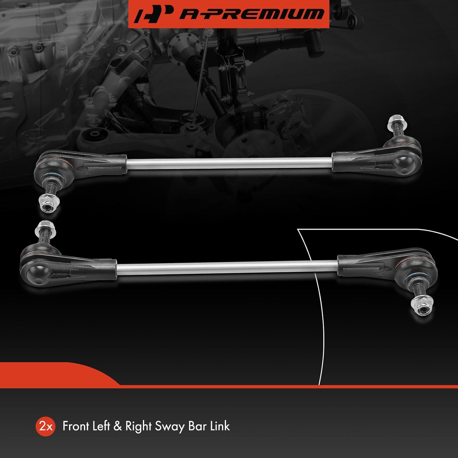 A-Premium 2 x Front Sway Bar Links Stabilizer Bar Links, Compatible with BMW 2016-2020 X1, 2020 228i xDrive Gran Coupe, 2018-2020 X2, M235i xDrive Gran Coupe & Mini Cooper Clubman, Cooper Countryman